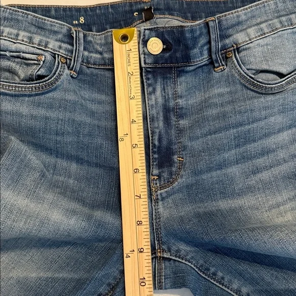WHBM Women's The Slim Mid Rise Medium Wash Blue Jeans Size 8 - Picture 4 of 14